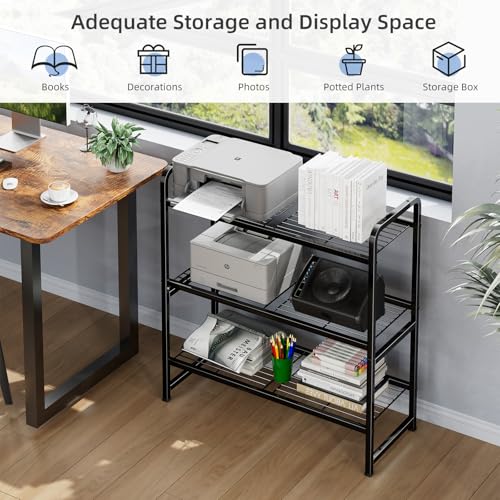 Heavy Duty Metal Wire Shelving Unit, 3 Tier, Stackable Storage Rack C875