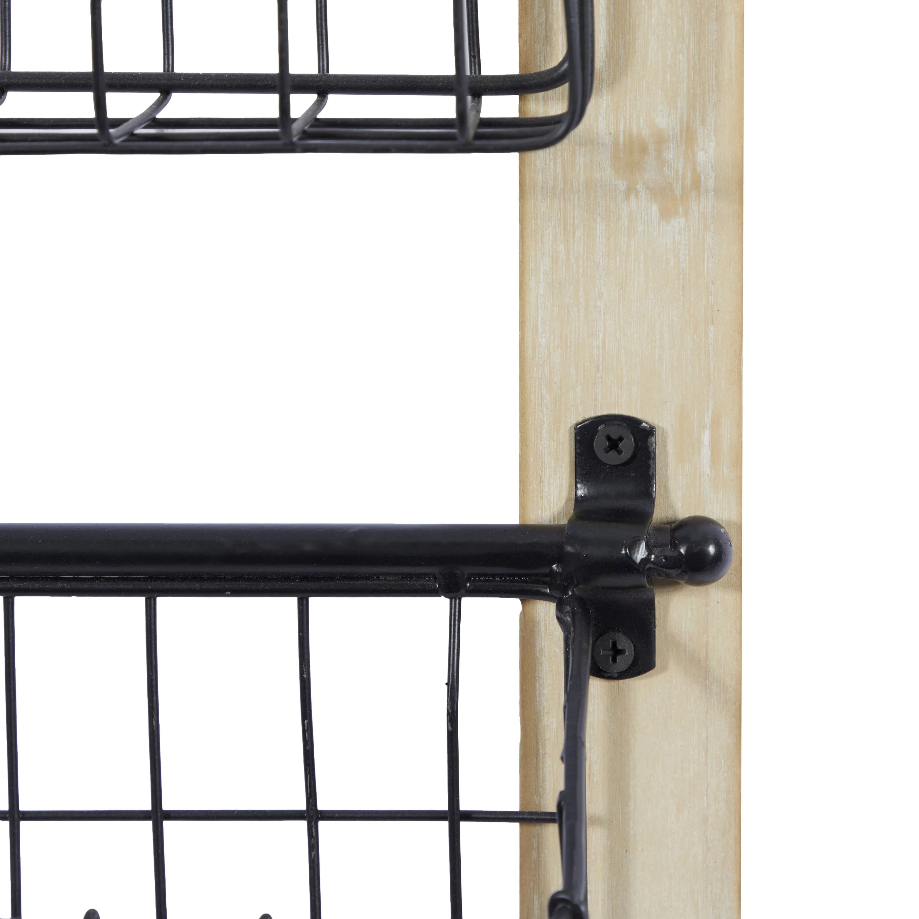 22" Black Metal 2 Slots Magazine Rack Holder O964