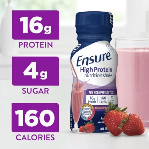 Strawberry Protein Nutrition Shake, 16g Protein, 8 fl oz, 24 Pack N470