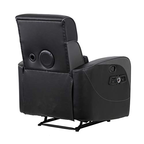 Recliner Gaming Chair with Bluetooth Audio, Headrest Speakers, Footrest and Cupholder M149