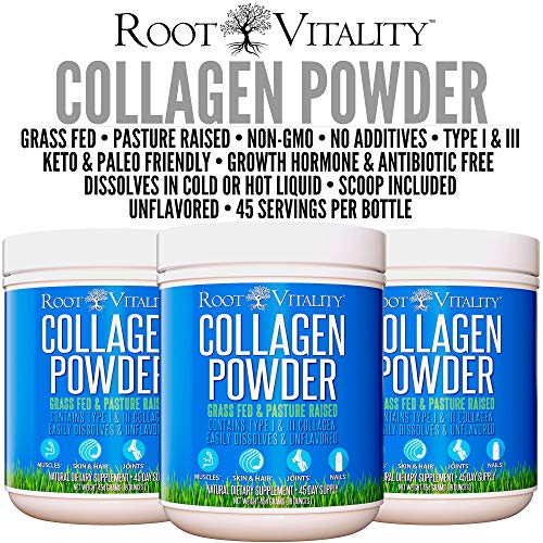 Collagen Peptides Powder - Grass-Fed Hydrolyzed Protein Supplement for Skin, Hair & Nails W65445