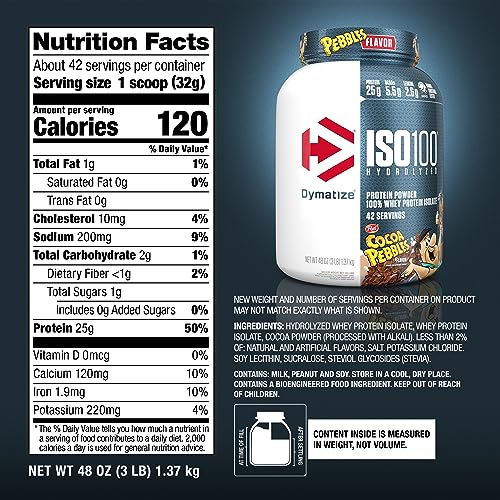 Whey Protein Powder Isolate, 25g Protein, 20 Servings Q942192