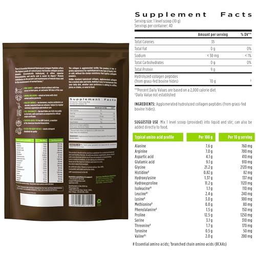 Hydrolyzed Bovine Collagen Peptides Powder, Types 1, 2 & 3, Non-GMO, Gluten & Dairy Free V973