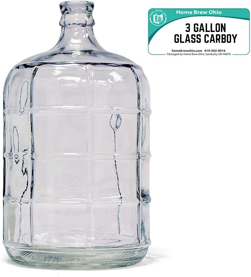 Home Brew Ohio 3 Gallon Glass Carboy