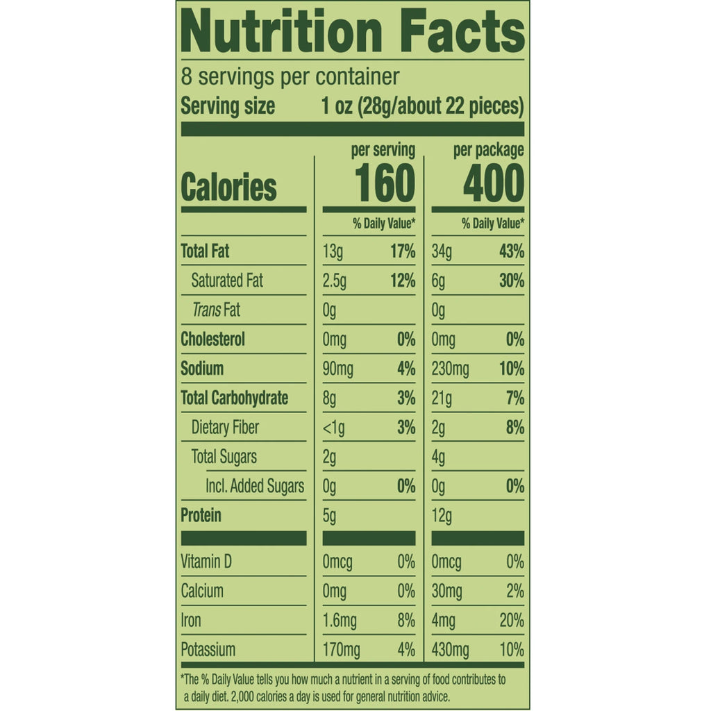 Roasted & Salted Whole Cashews, 8 Count Box, 20 oz, Pack of 6 F499683