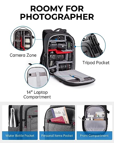 Camera Backpack Expandable for Photographers with 15.6" Laptop Compartment R68194
