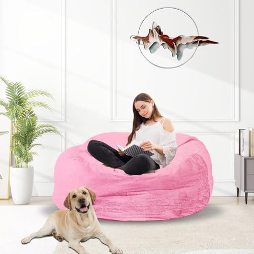 Bean Bag Chair for Adults 3FT, Soft Removable Cover, Light Gray X3039
