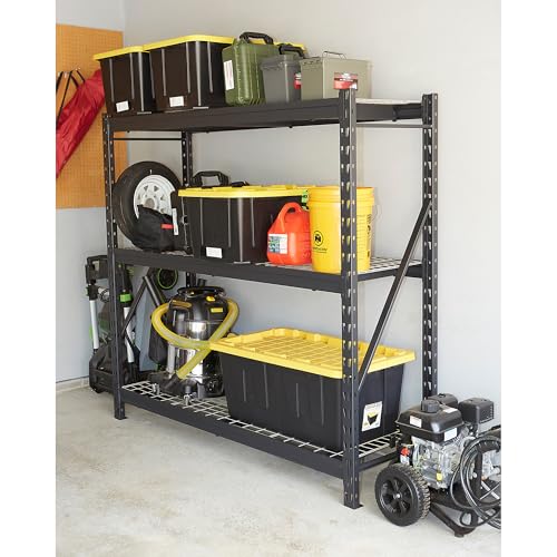 4-Tier Industrial Steel Shelving Unit, 8000-Pound Capacity, Garage Storage Rack O7523