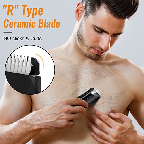 Body Hair Trimmer for Men, Wet/Dry Pubic Trimmer with Ceramic Blade P92963