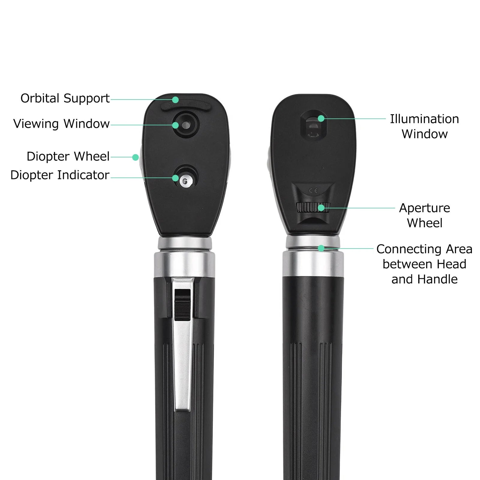 Handheld Ophthalmoscope with 5 Apertures F69636