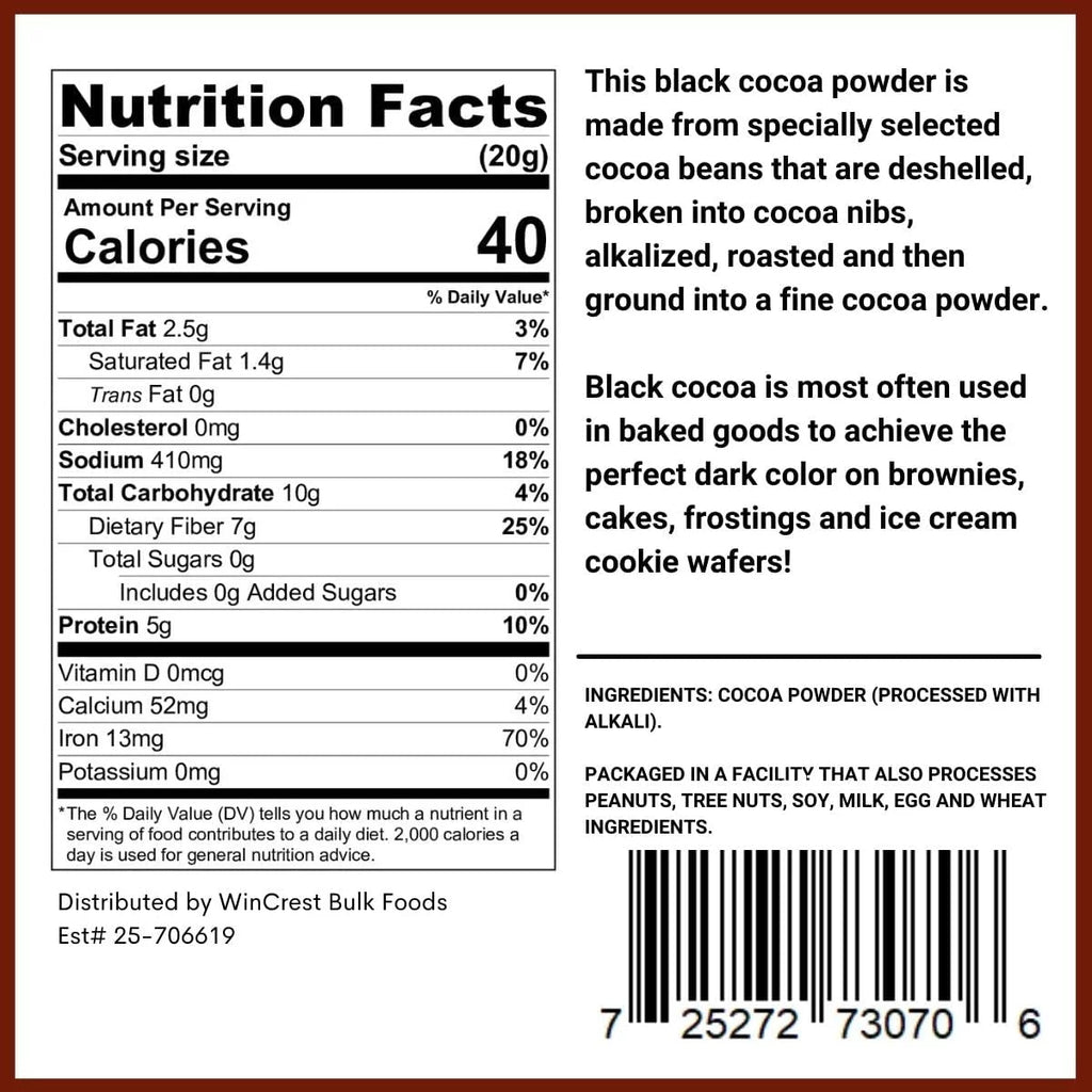 Black Cocoa Powder 1 Lb A5952