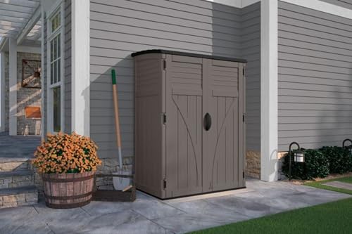 Outdoor Storage Shed with Lockable Double Doors, Weather-Resistant O4983