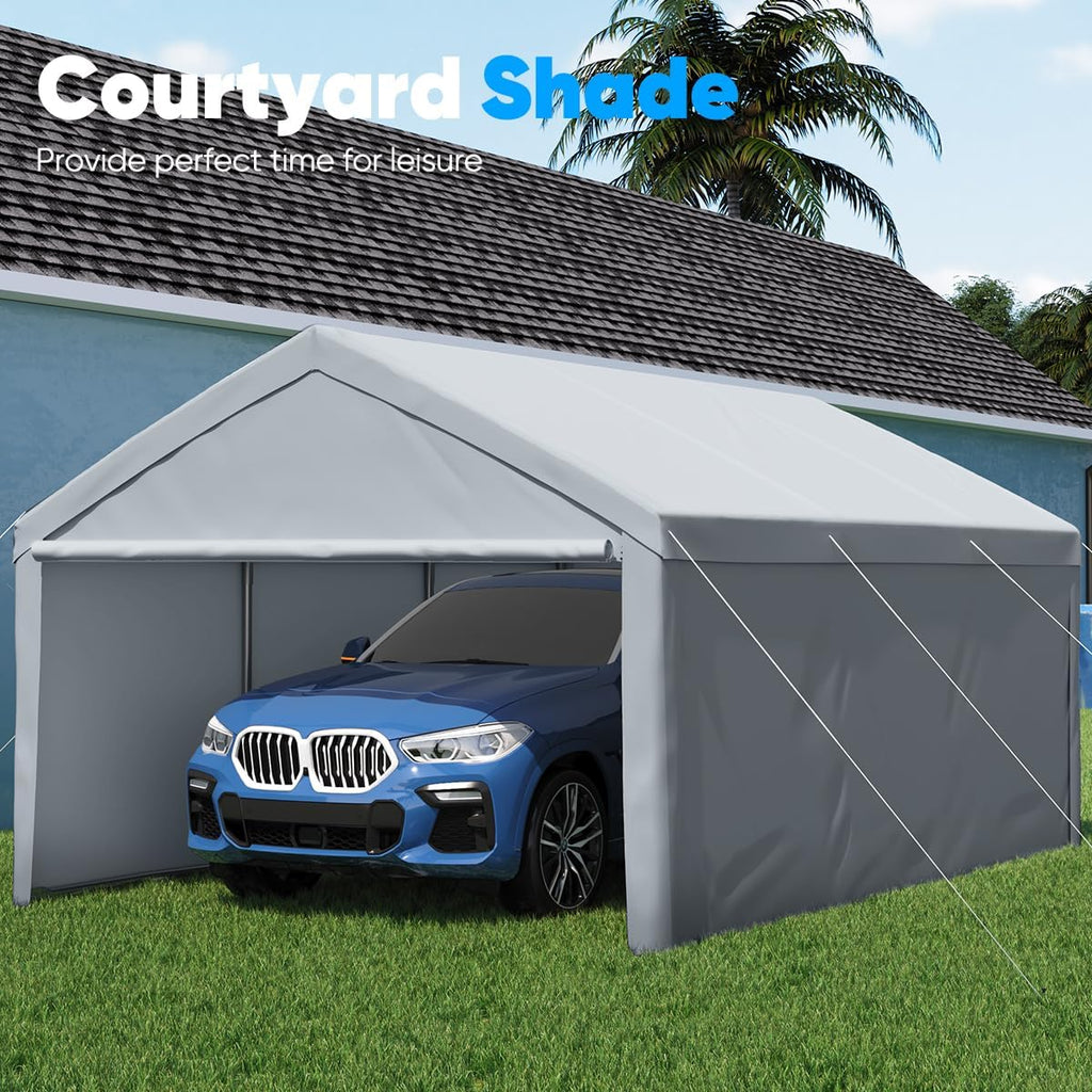 Heavy Duty Carport Galvanized Canopy Outdoor Boat Shelter C392581