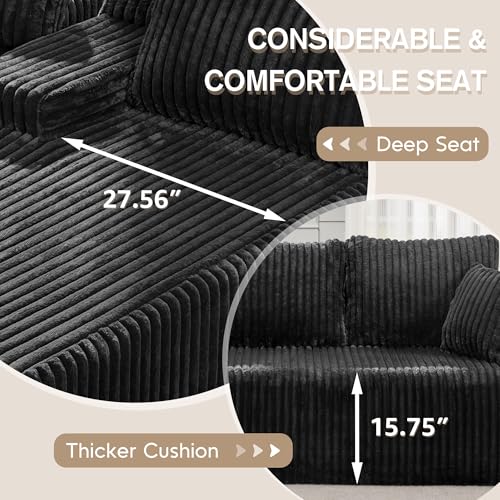 Modular L-Shape Sectional Sofa with Oversized Chaise A47792