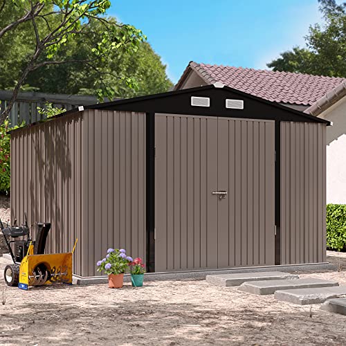 Outdoor Storage Shed 6 x 6 FT Resin Garden Shed with Lockable Door U891