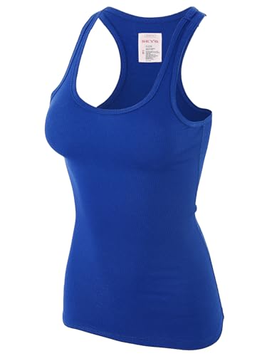 Slim Fit Scoop Neck Ribbed Racerback Tank Top M4068