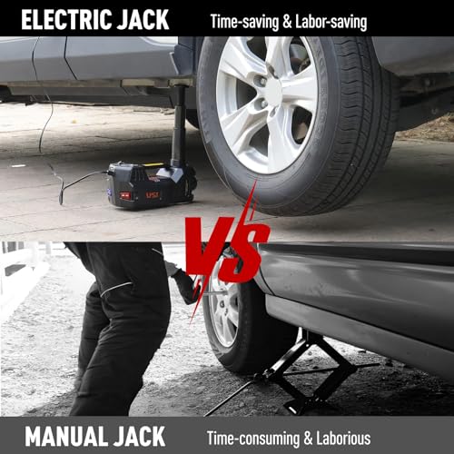 Car Jack 5 Ton 12V Hydraulic Floor Jack with Tire Pump for SUV Truck Sedan Y8373
