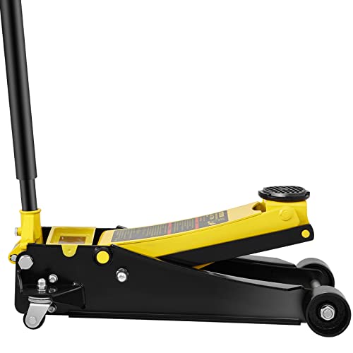 4 Ton Low Profile Steel Racing Floor Jack with Dual Pistons Quick Lift Pump X690