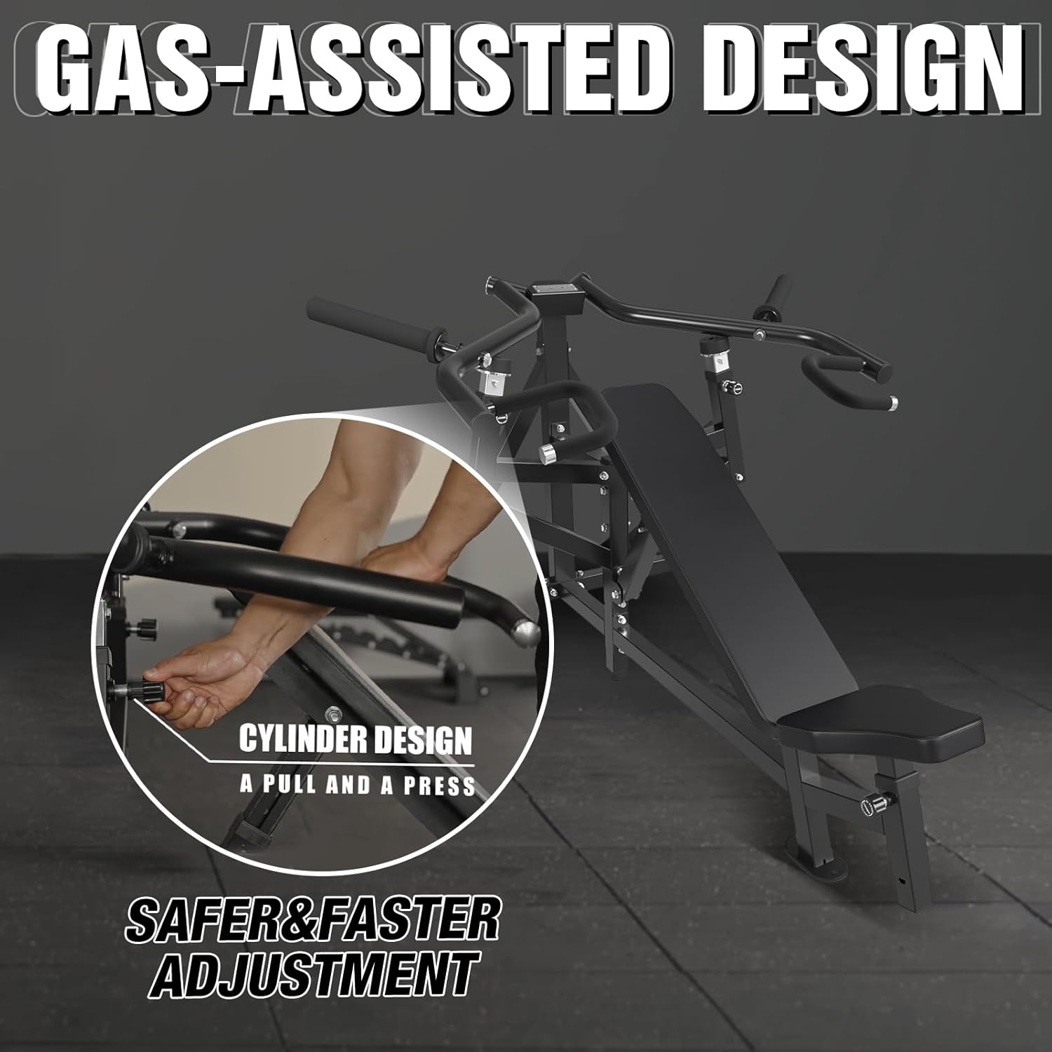 Chest Press Machine with Independent Converging Arms, Adjustable Incline, 1250LBS M18783
