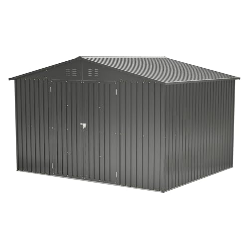 Outdoor Storage Shed, Heavy-Duty All-Weather Tool Shed with Lockable Doors C3585