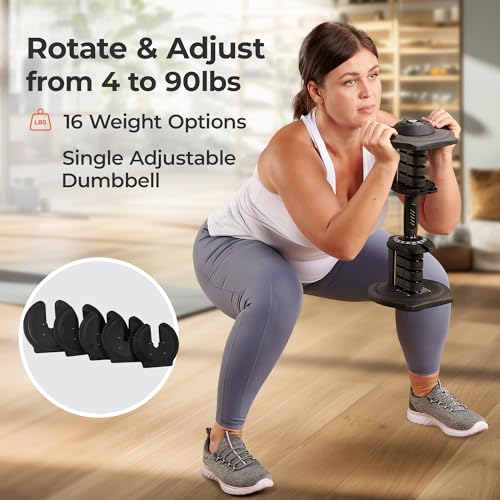 Adjustable Dumbbells 6-in-1, Quick Adjust Weight for Home Gym S711