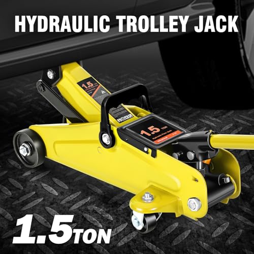 Floor Jack 3 Ton Capacity, Low Profile Heavy Duty Hydraulic Car Jack, Lifting Range 3"-20" O821