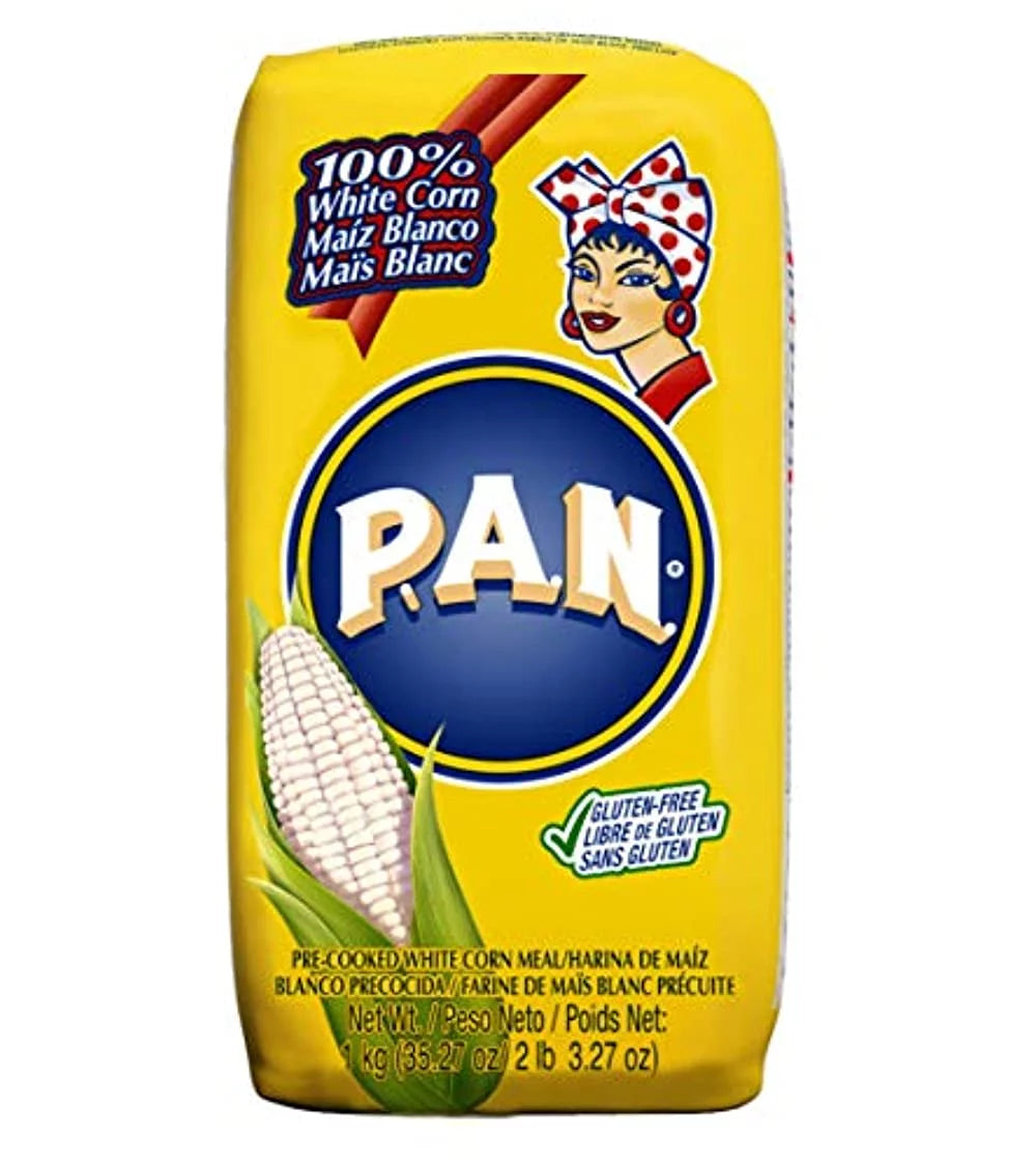 White Corn Meal Pre-cooked Gluten Free Kosher Flour for Arepas, 1 kg (Pack of 4) Z18516
