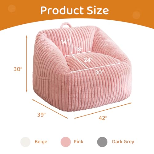 Giant Bean Bag Chair for Adults and Kids, Floor Sofa, Grey D679