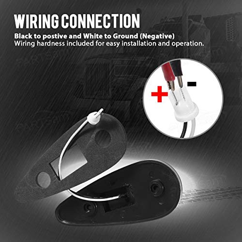 Amber Teardrop Cab Light 9LED 5pcs with Wiring for Trucks, Vans, Pickups, and RVs Z19053