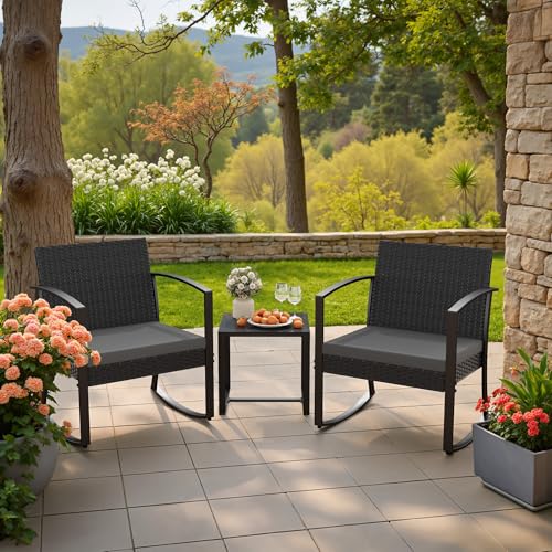 Outdoor Bistro Set 3 Piece with Cushions and Table C662