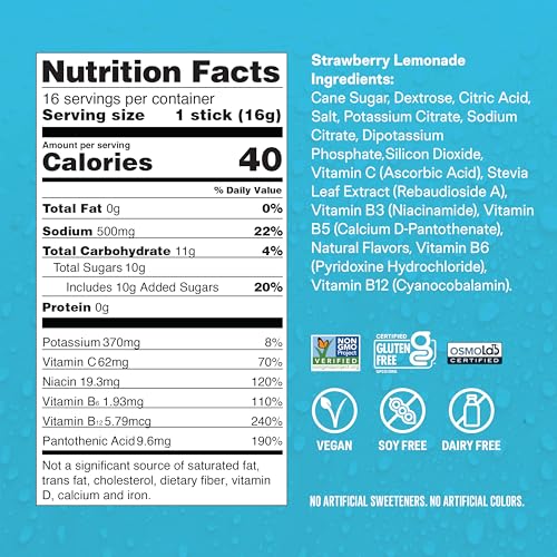 Hydration Multiplier Electrolyte Powder Drink Mix, Lemon Lime, 16 Servings L918917
