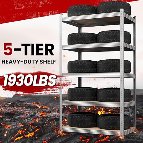 5-Tier Adjustable Metal Shelving Unit for Garage, Pantry, and Warehouse M7734