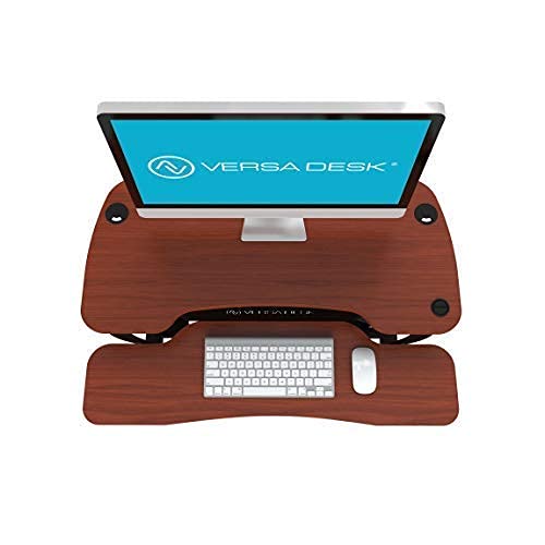 Electric Standing Desk Converter, Height Adjustable Sit to Stand Riser, Dual Monitor Workstation, Black Z74939