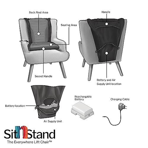 Portable Rising Seat for Seniors - 400lb Capacity Chair Lift Assist O312