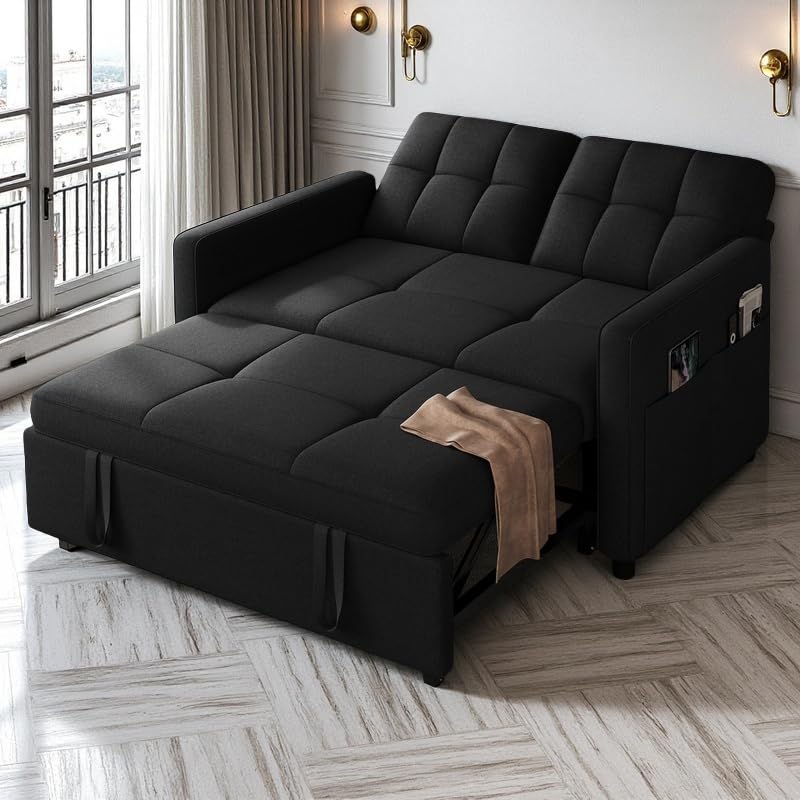 Convertible Sofa Bed 3-in-1 Sleeper with Adjustable Backrest I87565