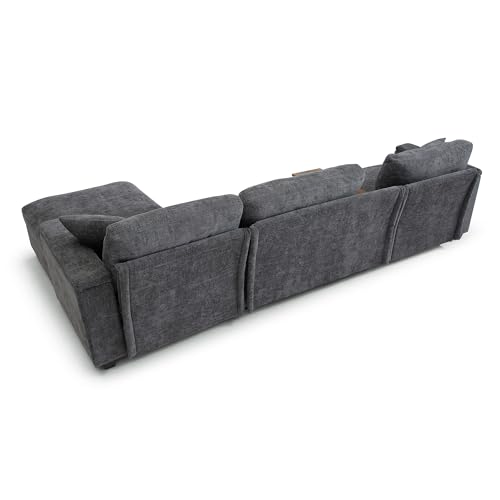Modular Sectional Sofa with Ottoman, U-Shaped Lounge Couch H930