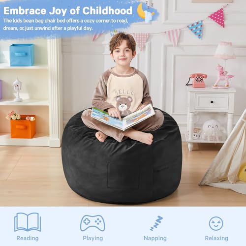 Giant Bean Bag Chair Convertible Bed with Microfiber Cover X2136