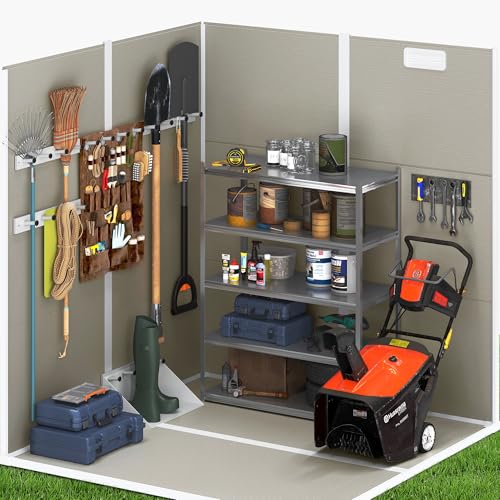 Outdoor Storage Shed 6 x 6 FT Resin Garden Shed with Lockable Door U891
