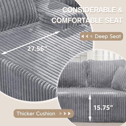 Modular L-Shape Sectional Sofa with Oversized Chaise A47792