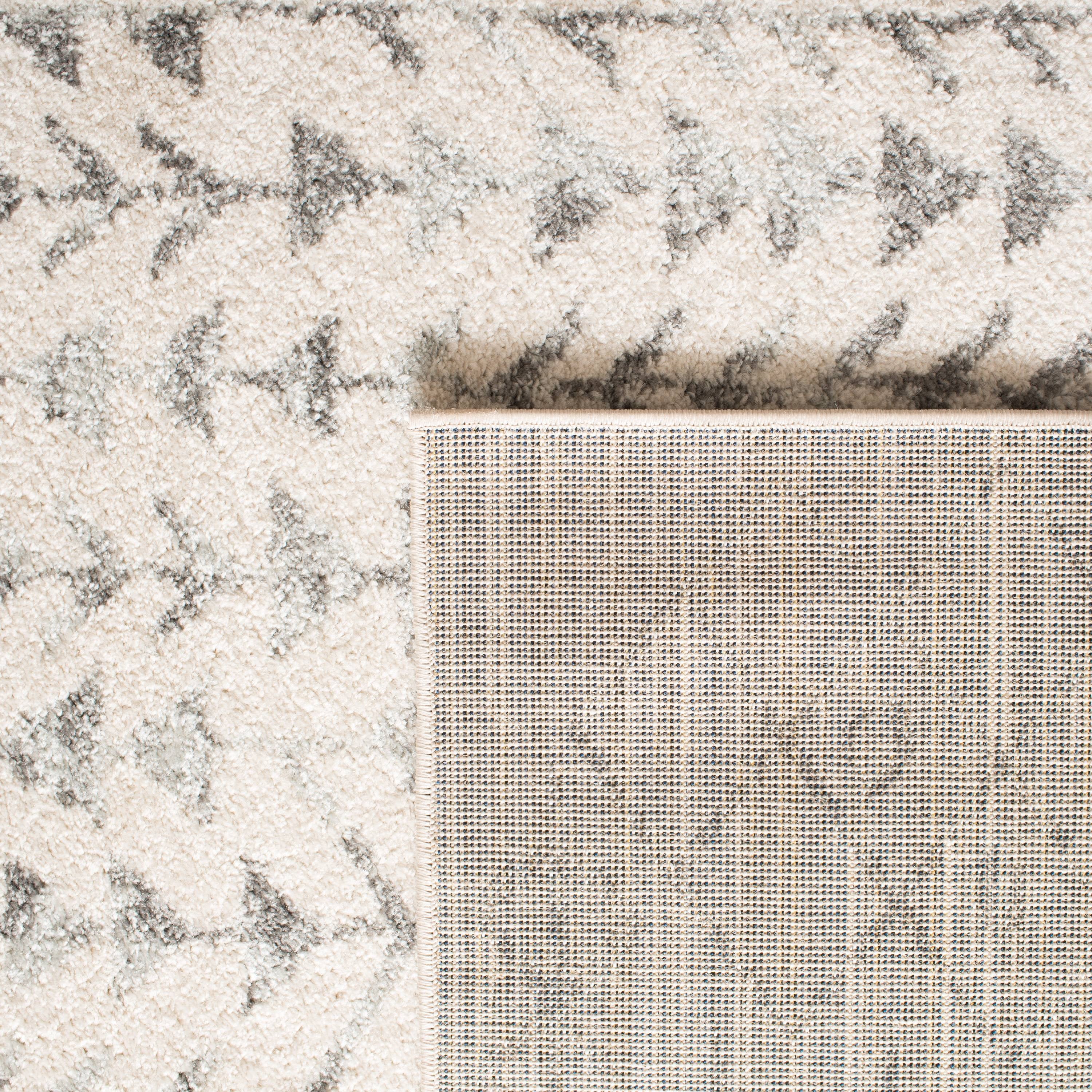 Moroccan Geometric Area Rug, Ivory/Grey, 8' x 10' R841