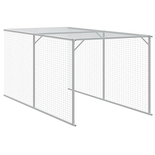 Galvanized Steel Chicken Cage with Extended Run and Protective Roof S804