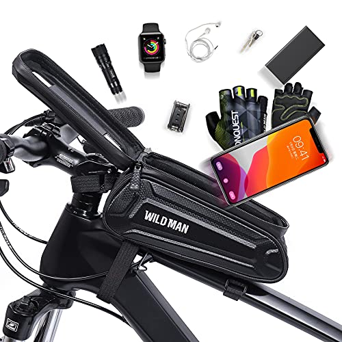 Waterproof Bicycle Front Frame Bag with Touch Screen Phone Holder A3953
