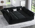 Modular Velvet Sectional Sofa with Chaise Lounge and Storage X4138