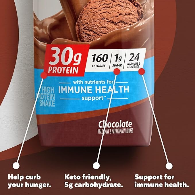 Cafe Latte Protein Shake, 30g Protein, 11 fl oz, Pack of 12 W88530