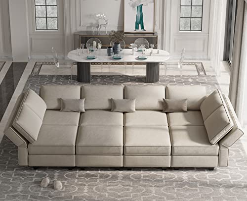 Modular Velvet Sectional Sofa with Chaise Lounge and Storage X4138