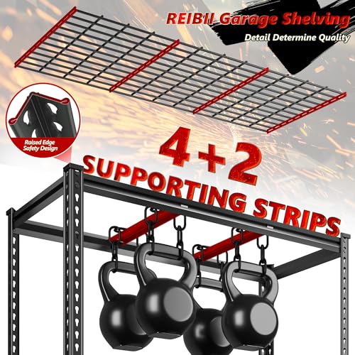 60" W Garage Shelving, 5-Tier Heavy Duty Metal Storage Shelves B8137