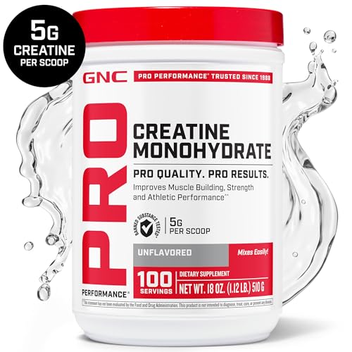 Creatine Monohydrate Powder, 5g Per Serving, 50 Servings G59508