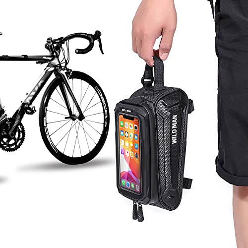 Waterproof Bicycle Front Frame Bag with Touch Screen Phone Holder A3953