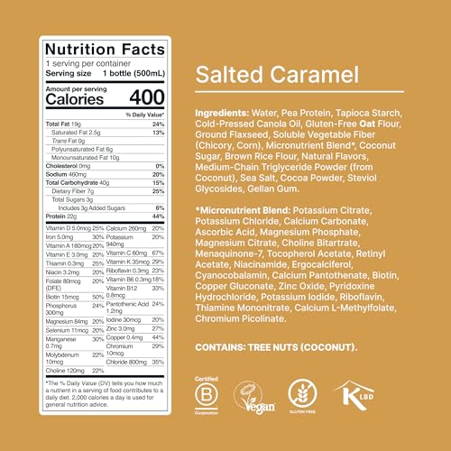Chocolate Meal Replacement Drink, High Protein, Plant Based, 16.9 Fl Oz (12 Pack) T510