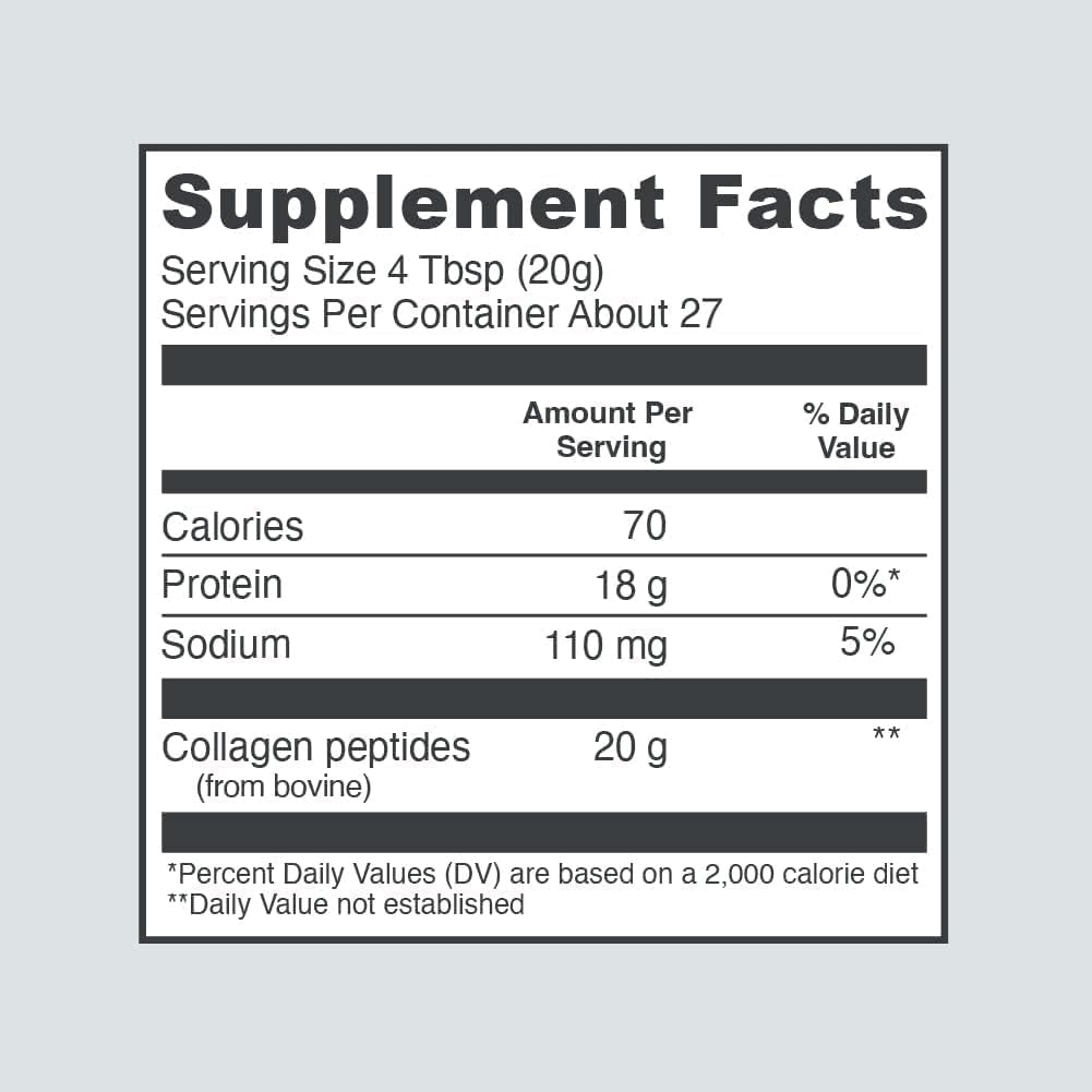 Collagen Peptides Powder, Unflavored, 19.3oz Y770295